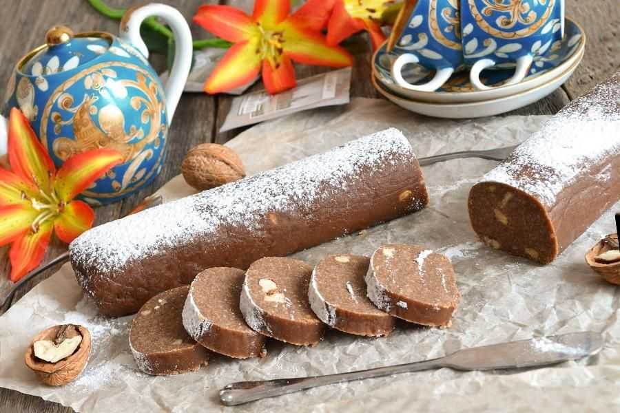 Шоколадная колбаса из печенья:рецепты в домашних условиях