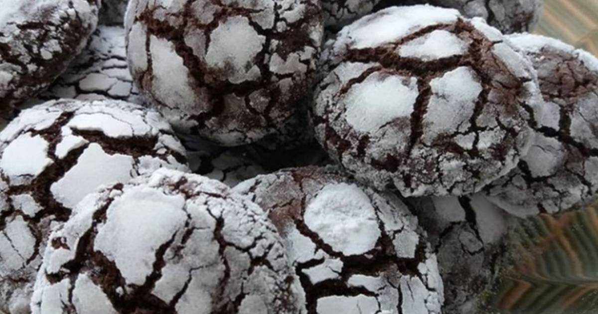 Шоколадное печенье с трещинками -пошаговый рецепт с фото