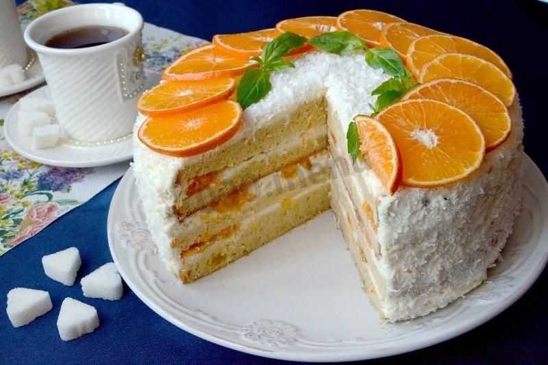 Торт без выпечки из печенья творога сметаны с фруктами рецепт с фото пошагово и видео - 1000.menu