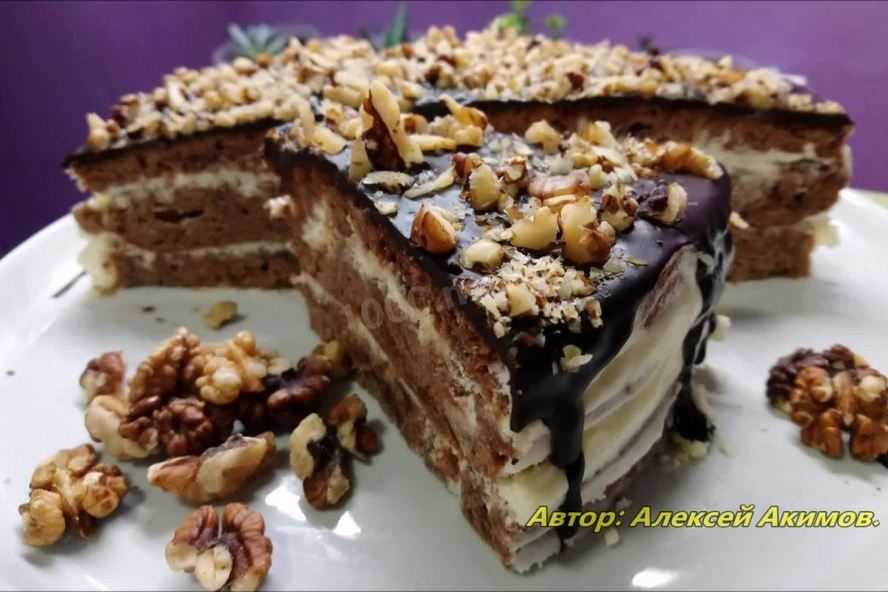Торт принц и нищий, вкусный торт из бисквитной и слоеной основы