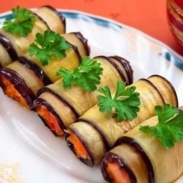Рулетики из баклажанов с помидорами - пошаговый рецепт с фото | ne-dieta