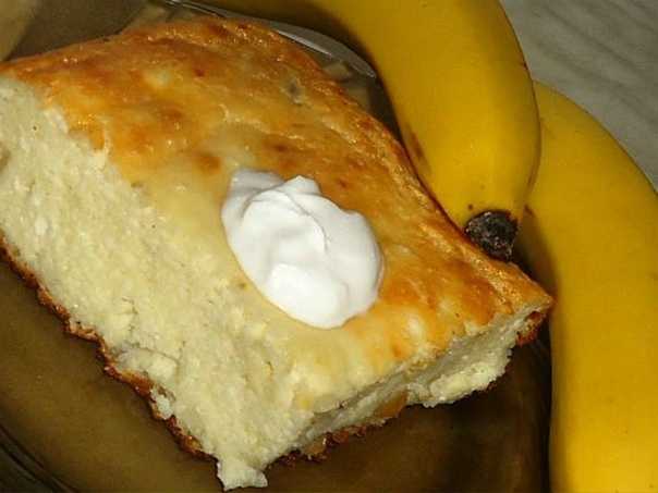 Творожная запеканка с бананом в духовке рецепт