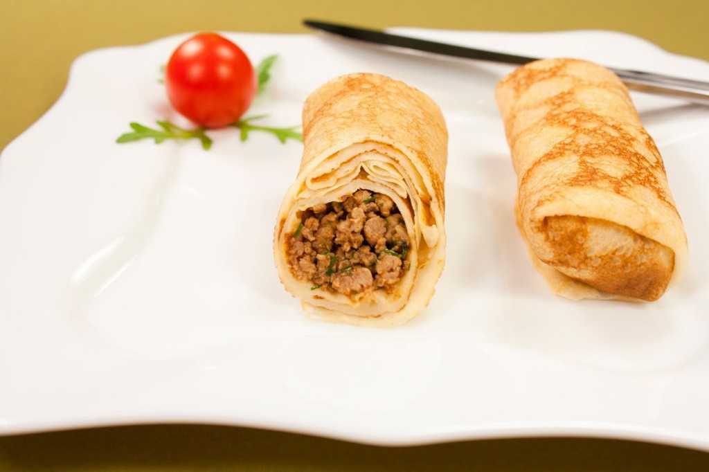 Блины с мясом и рисом рецепт с фото пошагово - 1000.menu
