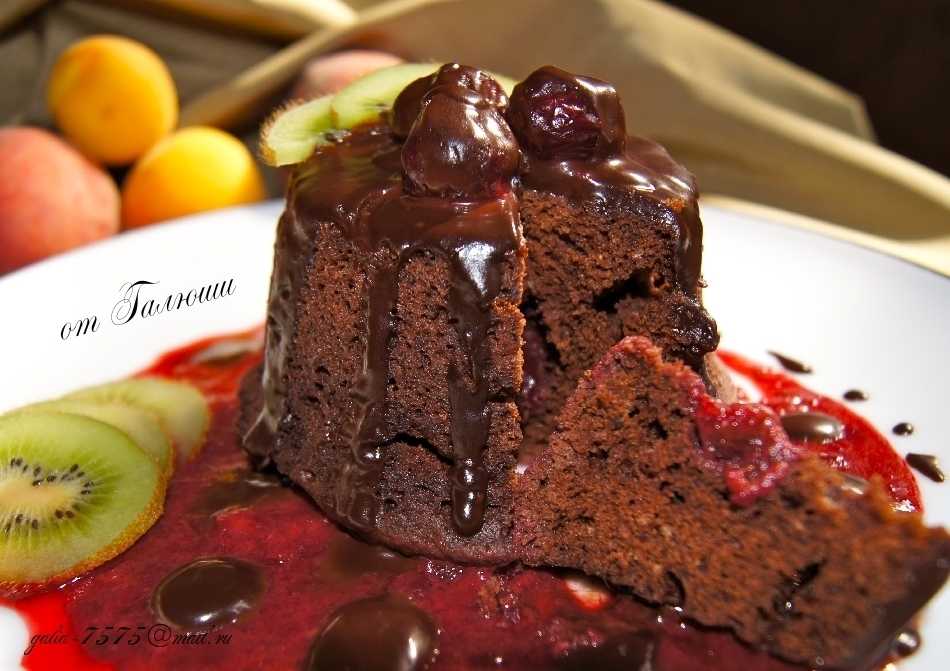 Шоколадный кекс с вишней: рецепт с фото