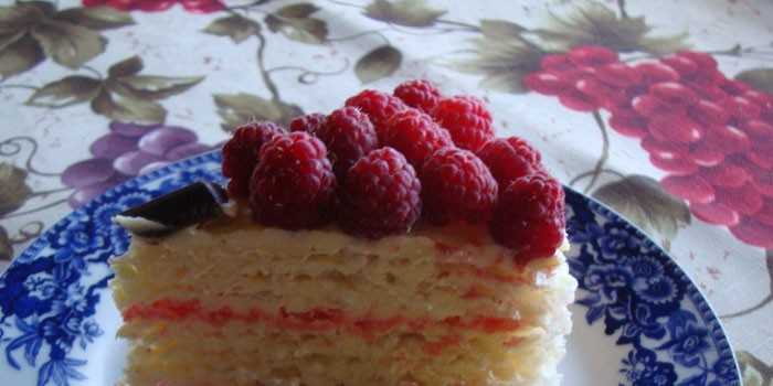 Бисквитный торт с малиной рецепт с фото - 1000.menu