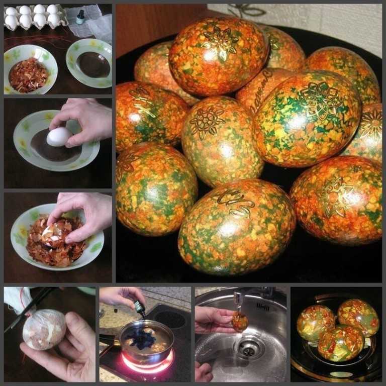 Мраморные яйца на пасху – 7 рецептов своими руками с пошаговыми фото
