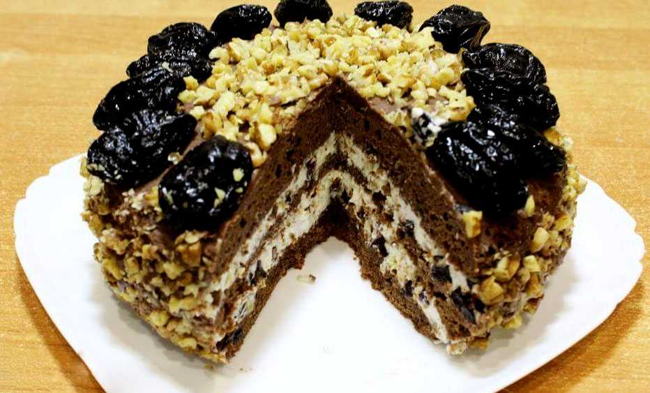 Сметанный торт с черносливом рецепт с фото пошагово и видео - 1000.menu