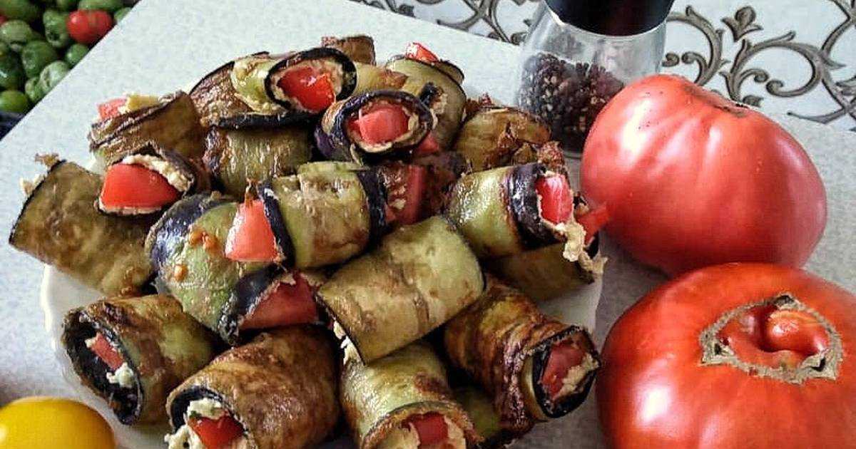 Рулетики из баклажанов