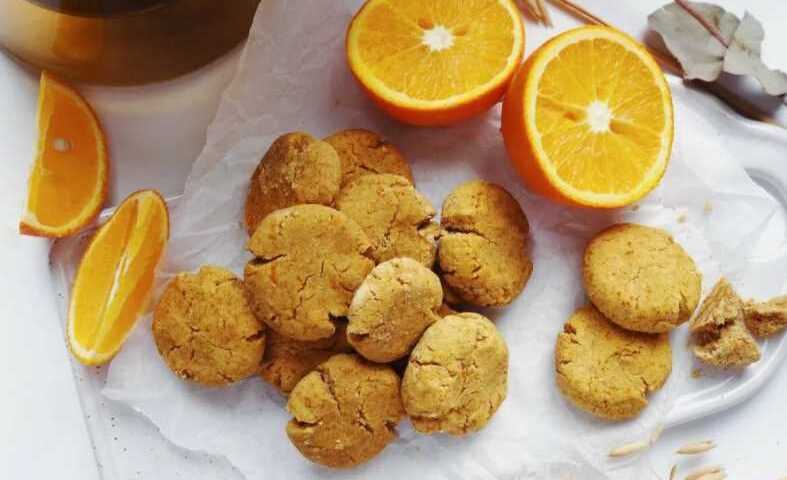 Творожное печенье "ушки" с апельсином
