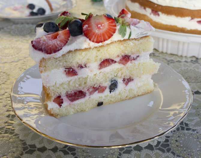Нежный творожный торт с фруктами: рецепт с фото