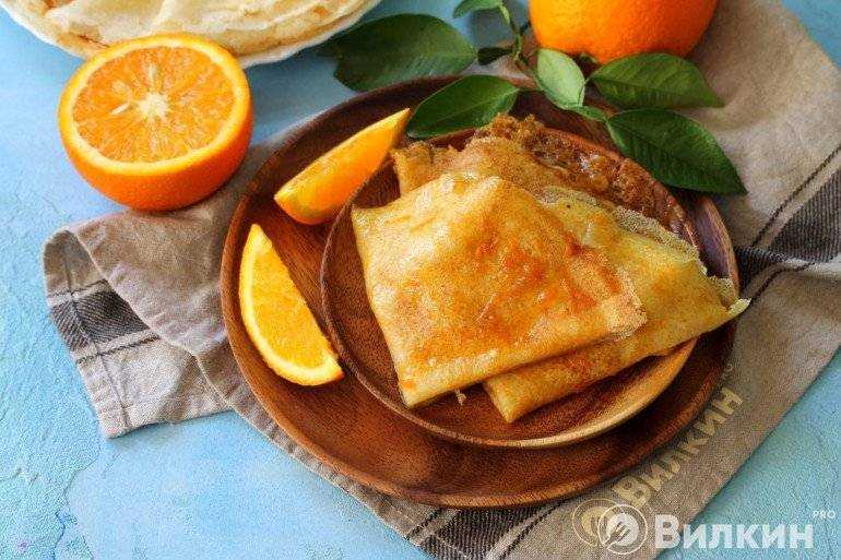 Блины «креп сюзетт» с апельсиновым соусом за 40 минут