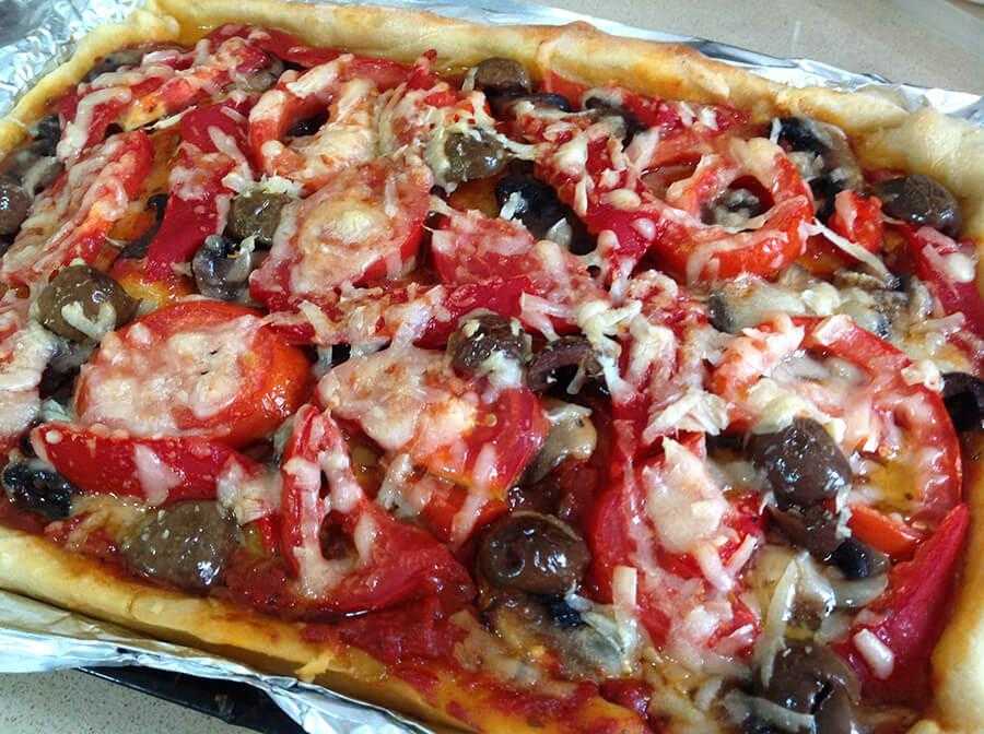 Пицца в духовке простой рецепт без дрожжей