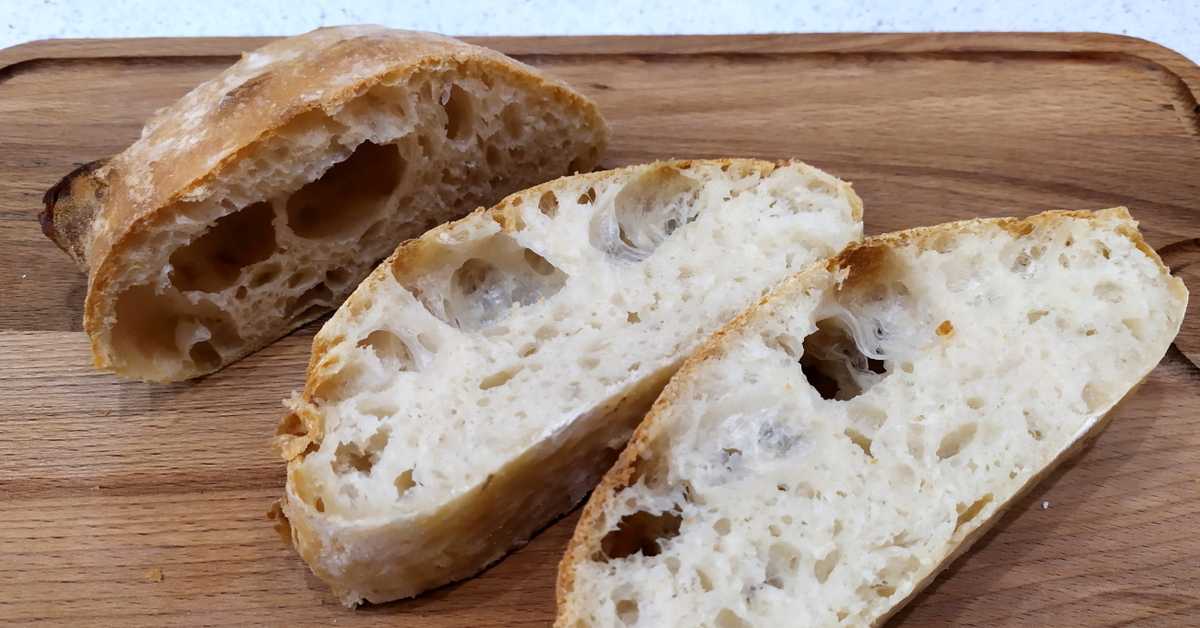 Хлеб чиабатта в хлебопечке - пошаговый рецепт приготовления с фото