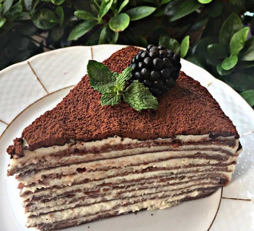 Блинный шоколадный торт рецепт с фото пошагово и видео - 1000.menu