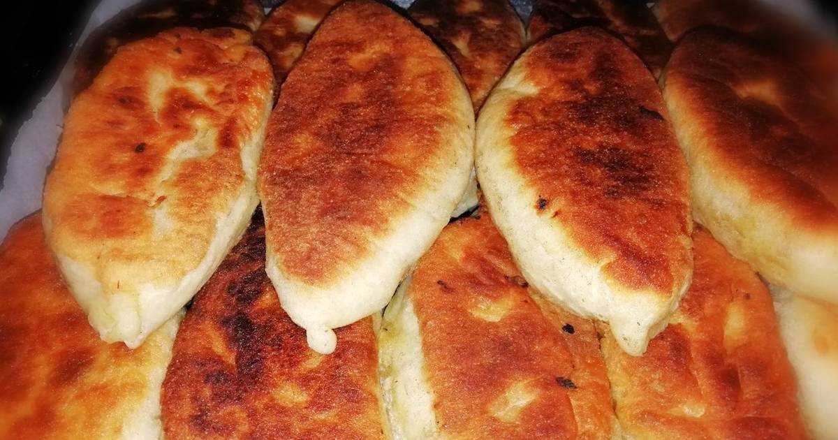 Пирожки без дрожжей на кефире на сковороде