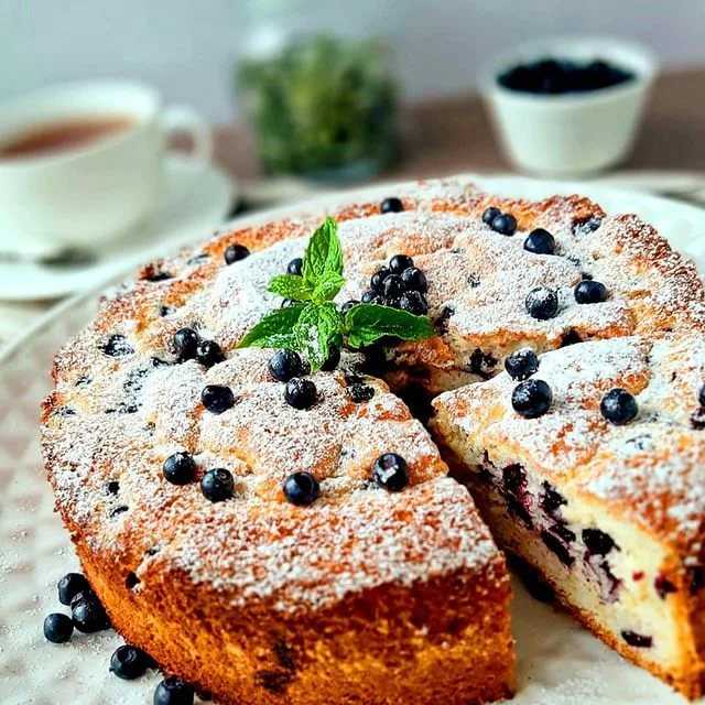 Пирог с черникой в шоколадной глазури в мультиварке: рецепт с фото