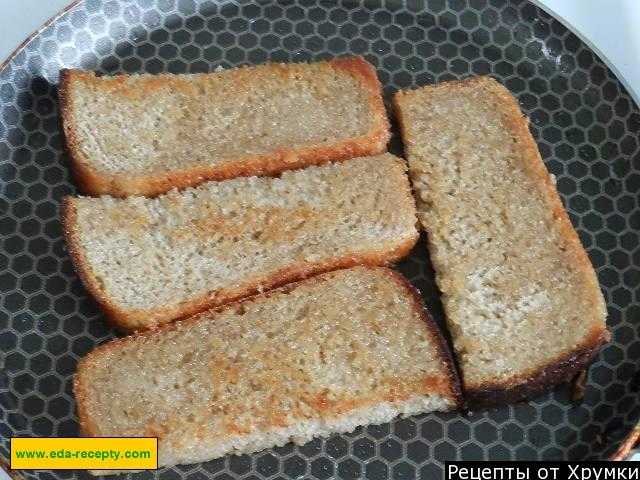 Гренки из белого хлеба на сковороде рецепт с фото пошагово - 1000.menu