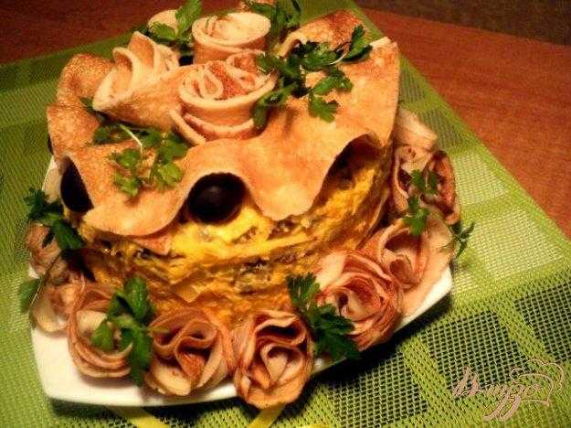 Печеночный торт с блинами рецепт с фото пошагово - 1000.menu