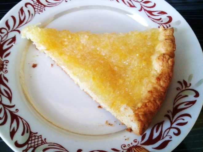Тертый пирог с лимоном