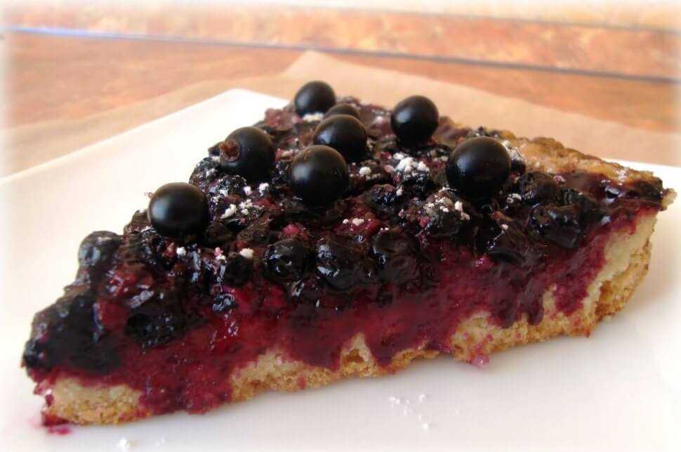 Простой песочный пирог с черной смородиной в духовке рецепт с фото пошагово и видео - 1000.menu