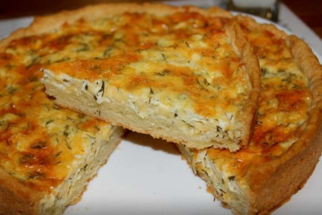 Пирог с сыром и творогом