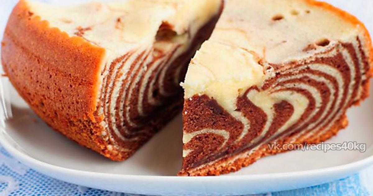 Торт «зебра» на кефире – 7 простых пошаговых рецептов
