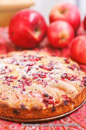 Пирог с яблоками и клюквой – 7 рецептов из слоенного, дрожжевого или песочного теста
