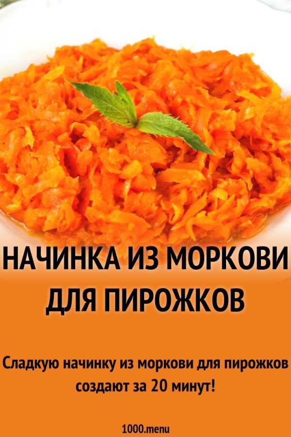 Начинка для пирожков с морковью: 6 рецептов, особенности приготовления - onwomen.ru