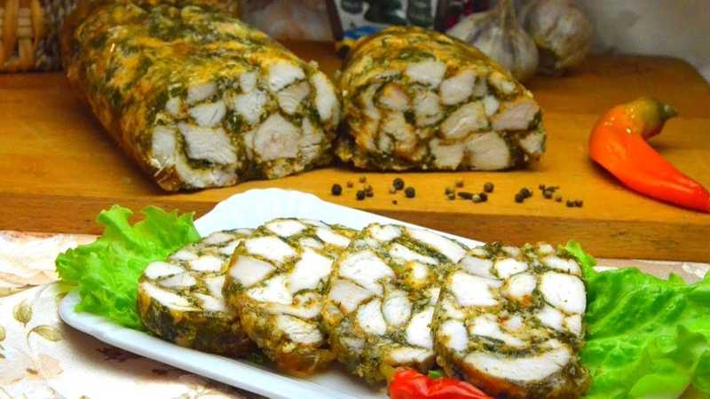 Мраморный рулет из курицы: рецепты приготовления