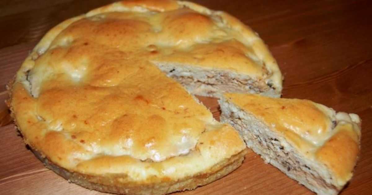 Пирог на кефире в духовке с капустой