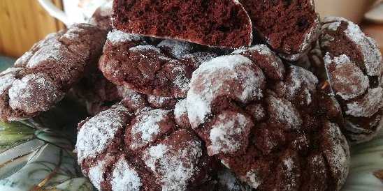 Шоколадное печенье с трещинками рецепт с фото пошагово и видео – 1000.menu
