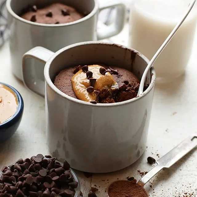 Кекс с какао в микроволновке шоколадный