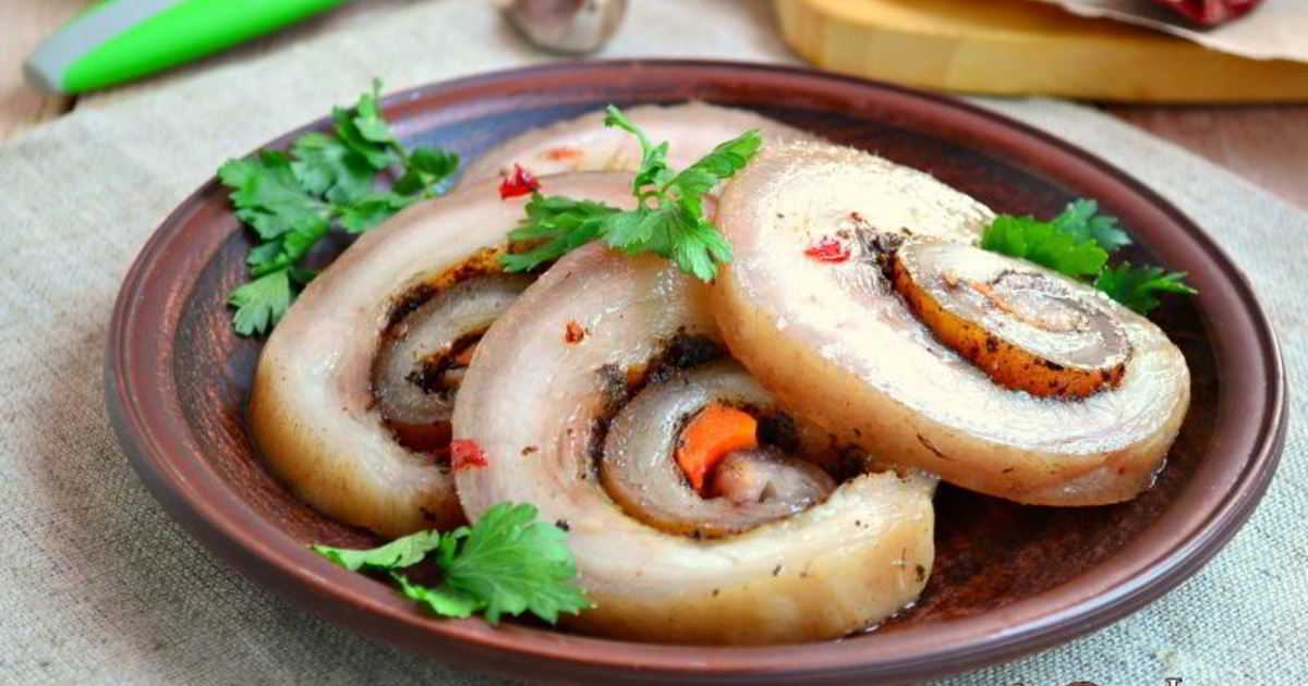 6 вкуснейших и простых рецептов сала в луковой шелухе