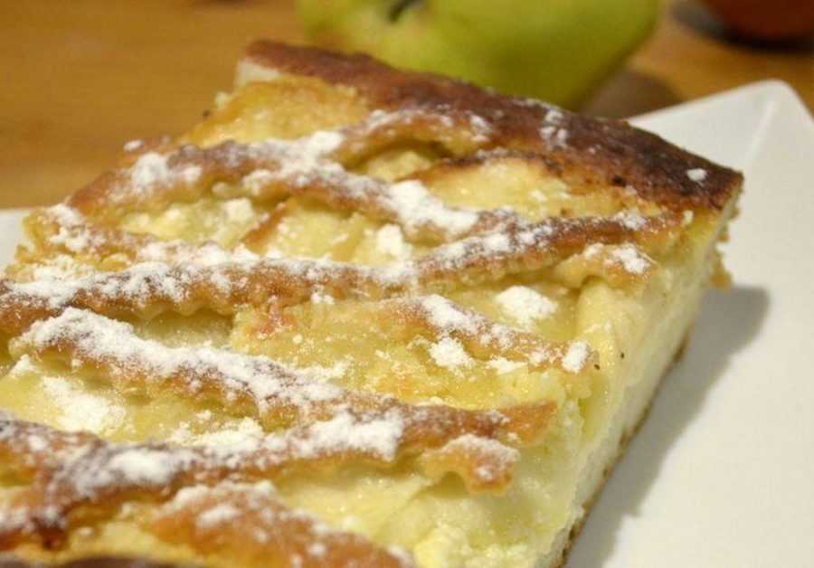 Яблочный пирог с творогом и лимоном рецепт с фото пошагово - 1000.menu