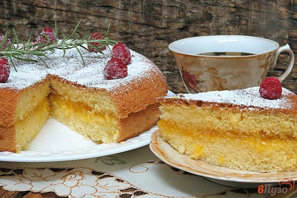 Лимонный бисквитный торт рецепт с фото - 1000.menu