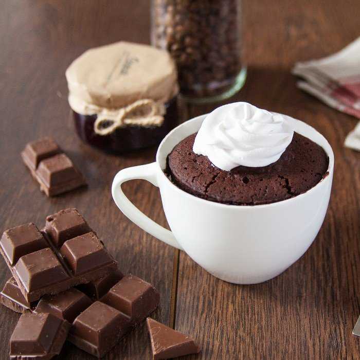 Шоколадный кекс за 10 минут в микроволновке