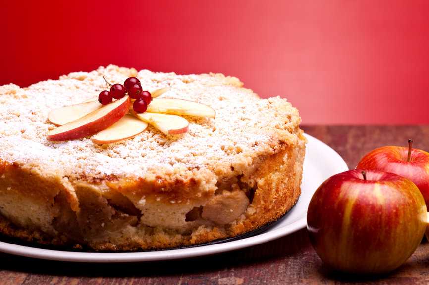 Пирог перевертыш с яблоками