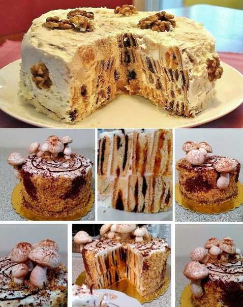Торт "трухлявый пень" - пошаговый рецепт с фото