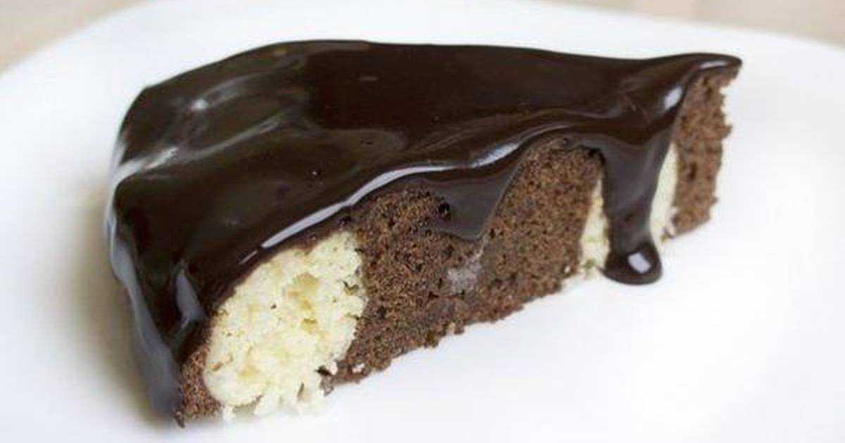 Шоколадно пирог с творожными шариками. шоколадный пирог с творожными шариками.