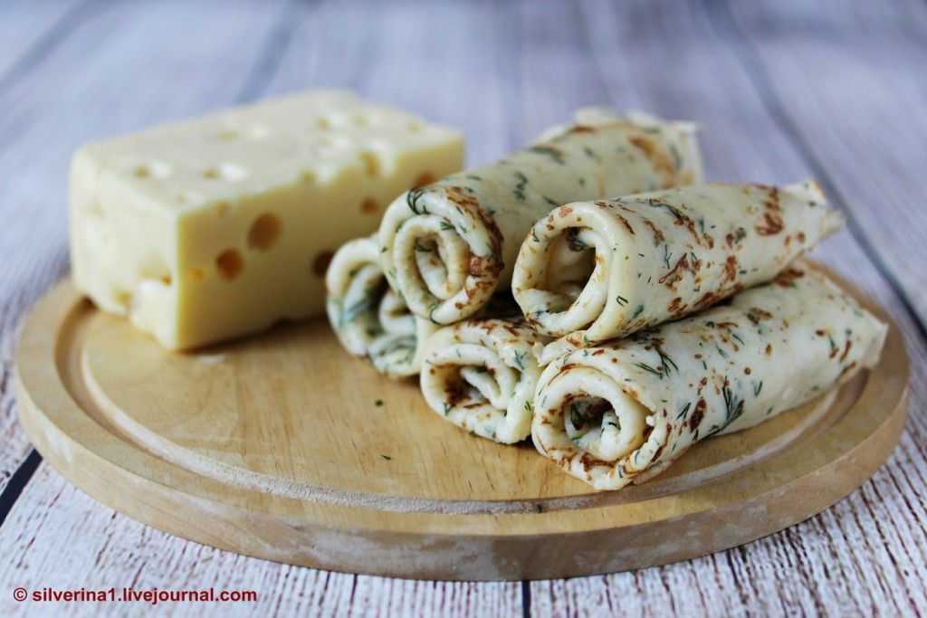 Сырные блинчики из разного вида сыра — простые и вкусные рецепты