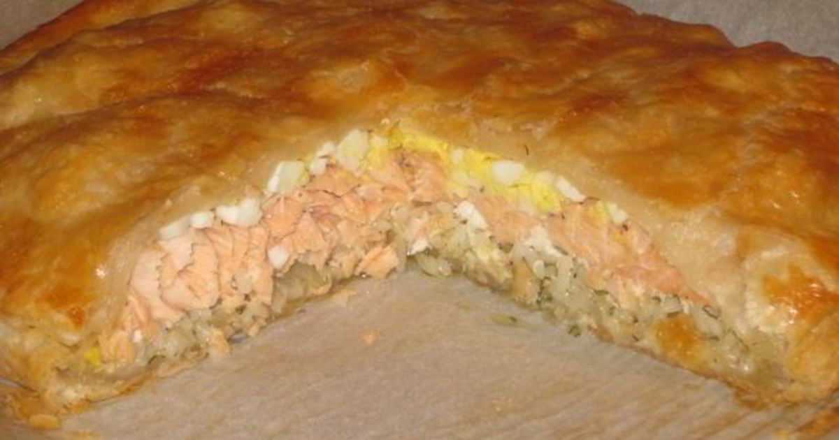 Пирог с рыбой и рисом рецепт с фото пошагово - 1000.menu