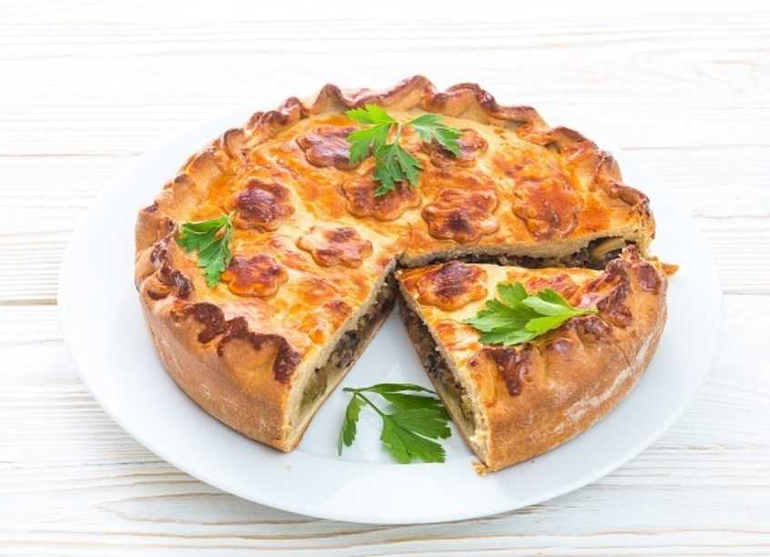 Быстрый пирог с грибами рецепт с фото пошагово - 1000.menu