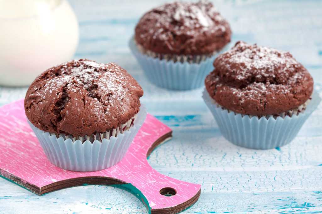 Шоколадные кексы в силиконовых формочках — пошаговый рецепт с фото