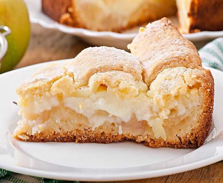 Быстрый яблочный пирог с творожной заливкой рецепт с фото пошагово - 1000.menu
