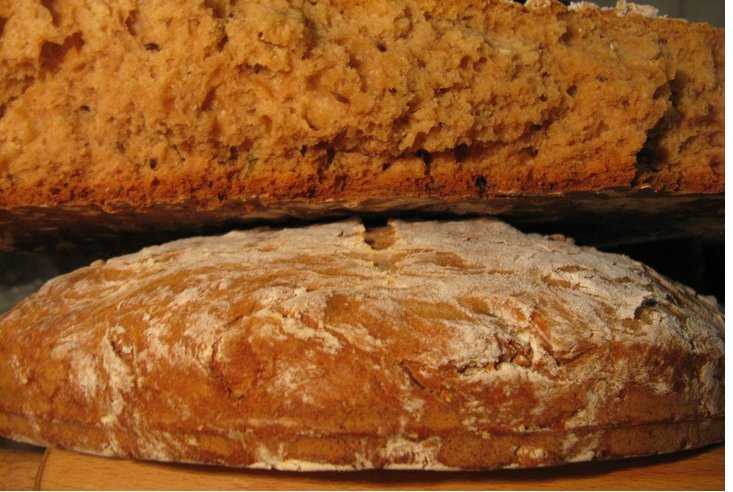 Хлеб на кефире без дрожжей