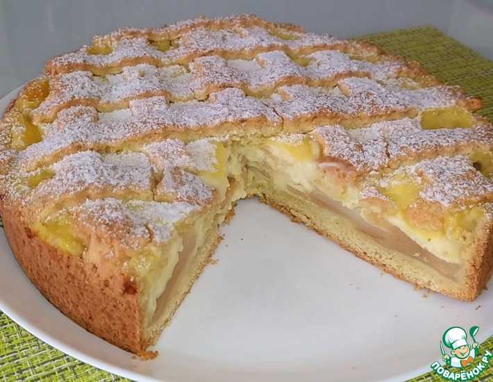 Насыпной пирог с яблоками "три стакана" -пошаговый рецепт с фото