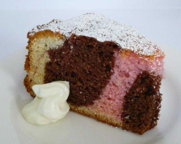 Пошаговый рецепт мраморного кекса с фото
