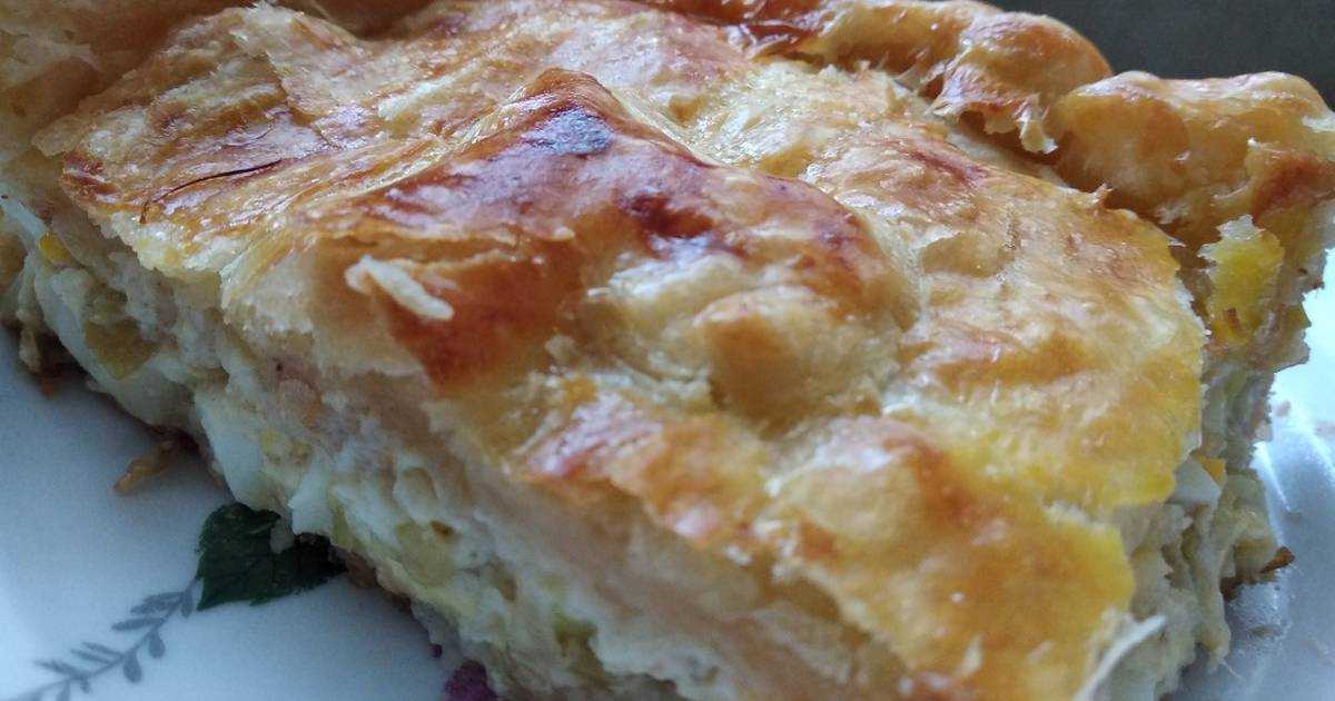 Рецепт пирога с луком-пореем и болгарским перцем | меню недели