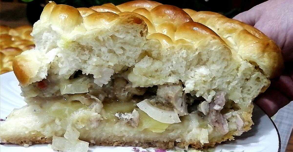 Пирог с картошкой и с грибами в духовке рецепт с фото