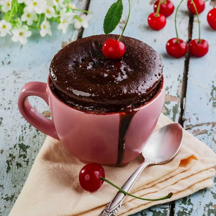 Шоколадный кекс в микроволновке с ванилью и сметаной рецепт с фото пошагово и видео - 1000.menu